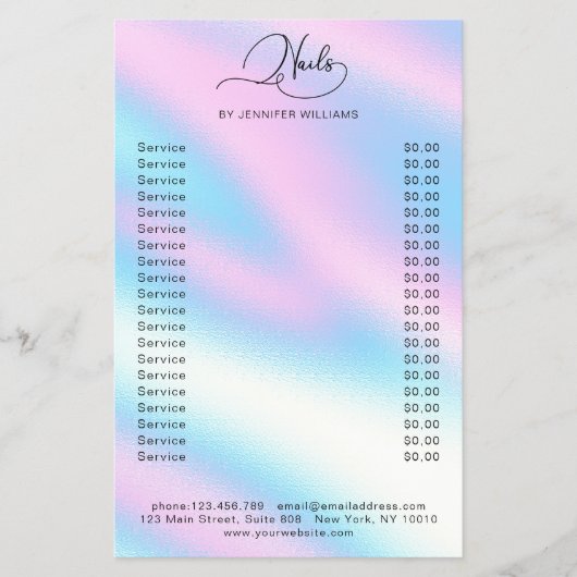 Moderne Nails Flyer (Voorkant)