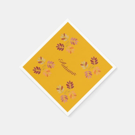 Moderne najaarskleuren laten papier droog napt servet (Hoek)