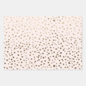 Moderne namaak goud & blush roze stippenpatroon inpakpapier vel (Voorkant 2)