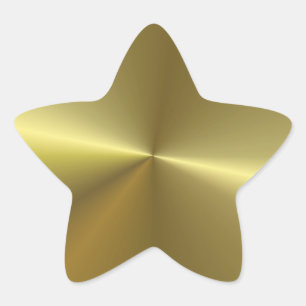 Moderne namaak gouden metalen uitstraling stijlvol ster sticker