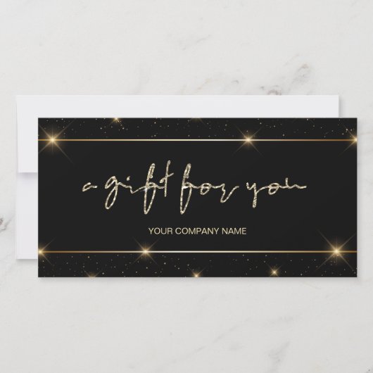 Moderne namaak gouden script cadeaubon (Voorkant)