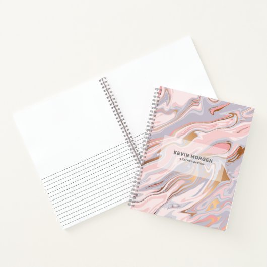 Moderne namaak marmer textuur notitieboek (Binnen)
