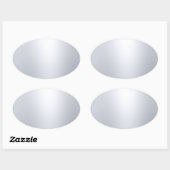 Moderne namaak zilveren blanco sjabloon glamorueus ovale sticker (Vel)