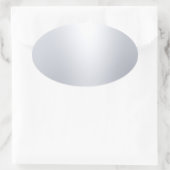 Moderne namaak zilveren blanco sjabloon glamorueus ovale sticker (Tas)