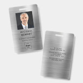 Moderne namaak zilveren metalen bedrijfspasjes badge (Voor- en achterkant)