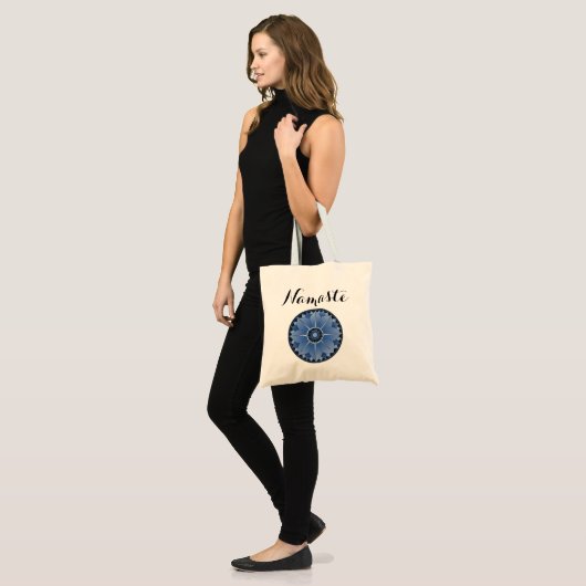 Moderne Namaste Blue Mandala Tote Bag (Voorkant (model))