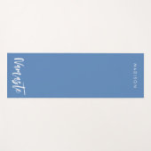 Moderne Namaste Naam Dusty Blue Yoga Mat (Voorkant (horizontaal))