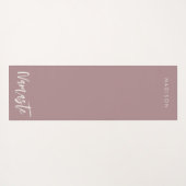 Moderne Namaste Naam Roos Bruin Yogamat (Achterkant (horizontaal))