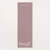 Moderne Namaste Naam Roos Bruin Yogamat (Achterkant)