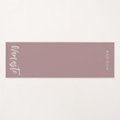 Moderne Namaste Naam Roos Bruin Yogamat (Voorkant (horizontaal))