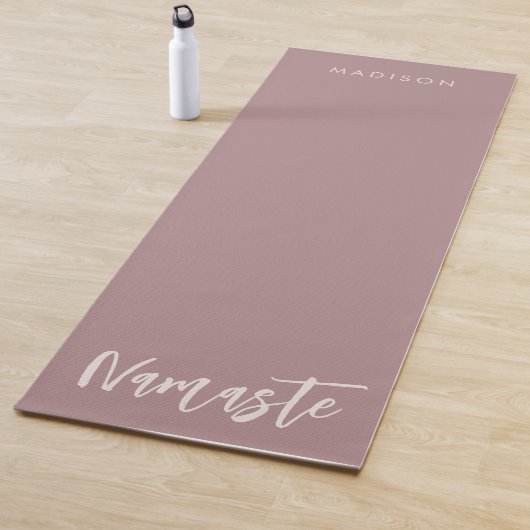 Moderne Namaste Naam Roos Bruin Yogamat (In situ)
