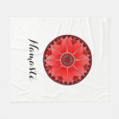 Moderne Namaste Red Mandala Fleece Deken (Voorkant (Horizontaal))