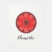 Moderne Namaste Rode Mandala Fleece Deken (Voorkant)