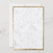 Moderne namen calligrafie goudmarmer-kerkbruiloft kaart (Achterkant)