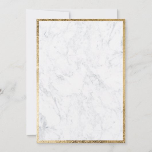 Moderne namen calligrafie goudmarmer-kerkbruiloft kaart (Achterkant)