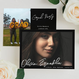 Moderne Namen Editable Multi Photo GraduParty Kaart