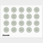 Moderne Namen Pastelgroene Trouw Envelope Zegel (Vel)