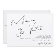 Moderne namen script calligraphy chic bruiloft