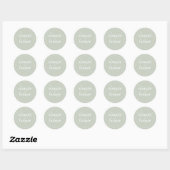 Moderne Names pastel Green Wedding Envelope Seal Ronde Sticker (Vel)