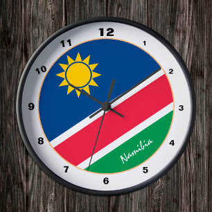 Moderne Namibische vlag, Namibië trendy Home / des Ronde Klok