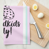 Moderne Nana Quote Pastel Gestreepte Keuken Handdo Theedoek (Quarter Fold)