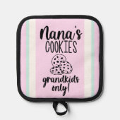 Moderne Nana's Cookies Oven Mitt en Pot Houders (Voorkant)