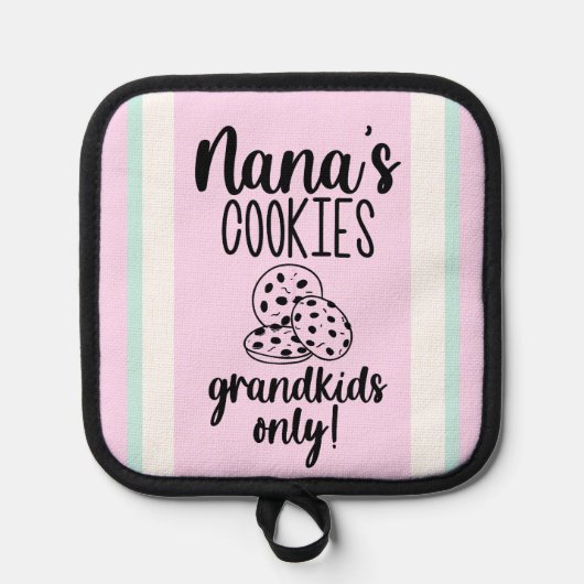 Moderne Nana's Cookies Oven Mitt en Pot Houders (Voorkant)