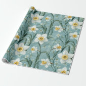Moderne narcis schilderij inpakpapier rol (Uitgerold)