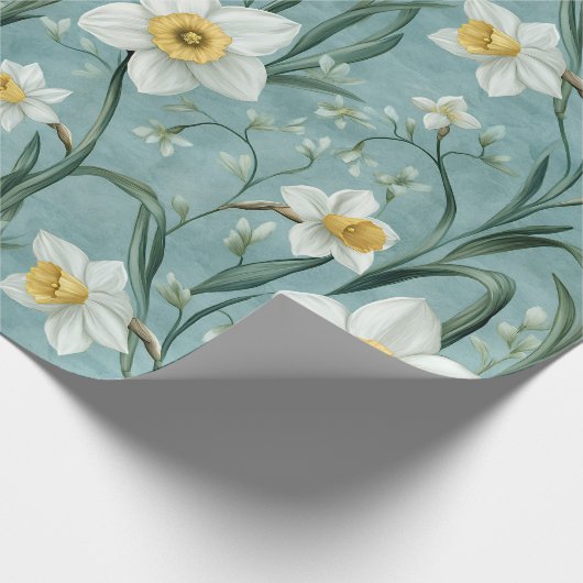 Moderne narcis schilderij inpakpapier rol (Hoek)