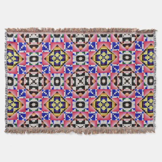 Moderne Native American 11 Throw Blanket Deken (Voorkant)