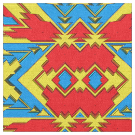 Moderne Native American 12 Custom Fabric Stof (Close Up)