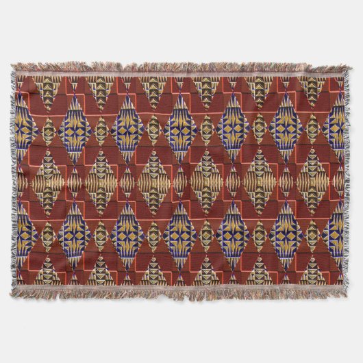 Moderne Native American 16 Throw Blanket Deken (Voorkant)