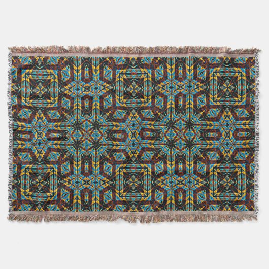Moderne Native American 18 Throw Blanket Deken (Voorkant)