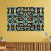 Moderne Native American 18 Verpakt Canvas Afdruk (Insitu (Woonkamer))