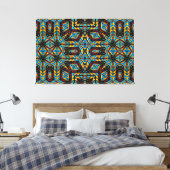 Moderne Native American 18 Verpakt Canvas Afdruk (Insitu (Slaapkamer))