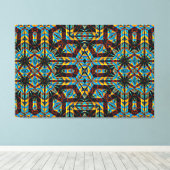 Moderne Native American 18 Verpakt Canvas Afdruk (Insitu (Houten vloer))