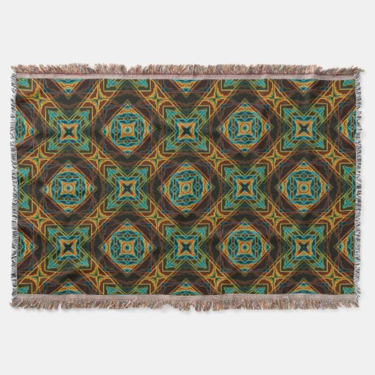 Moderne Native American 19 Throw Blanket Deken (Voorkant)