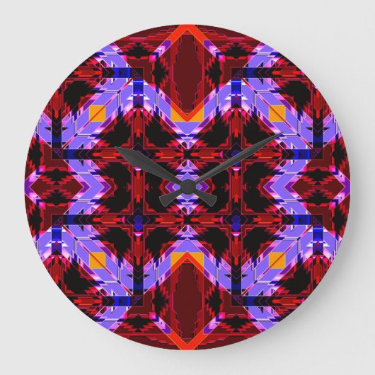 Moderne Native American 1 Clock Grote Klok (Voorkant)