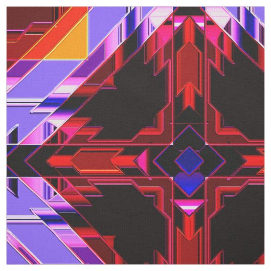 Moderne Native American 1 Custom Fabric Stof (Swatch)