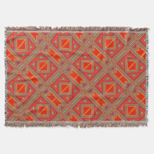 Moderne Native American 22 Throw Blanket Deken (Voorkant)