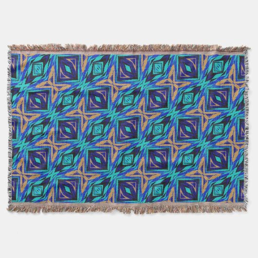 Moderne Native American 26 Throw Blanket Deken (Voorkant)