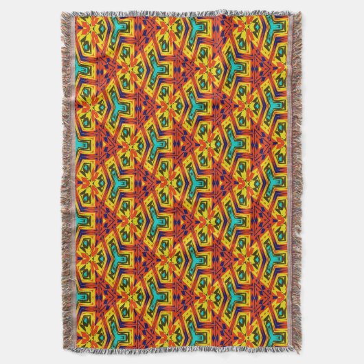 Moderne Native American 28 Throw Blanket Deken (Voorkant Verticaal)