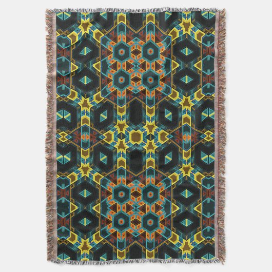 Moderne Native American 2 Throw Blanket Deken (Voorkant Verticaal)