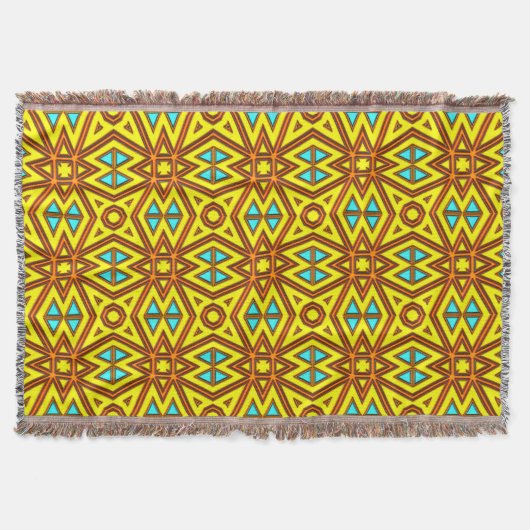 Moderne Native American 31 Throw Blanket Deken (Voorkant)