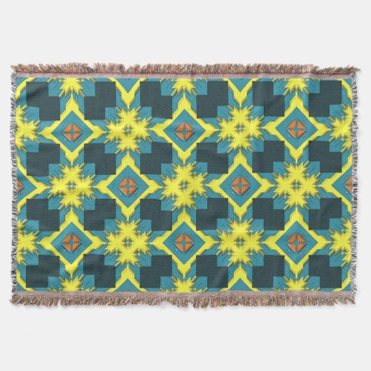 Moderne Native American 32 Throw Blanket Deken (Voorkant)