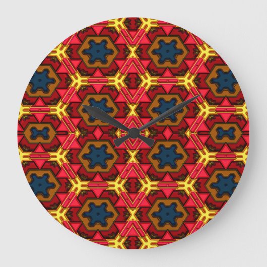 Moderne Native American 4 Clock Grote Klok (Voorkant)