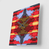 Moderne Native American 5 Clock Vierkante Klok (Hoek)