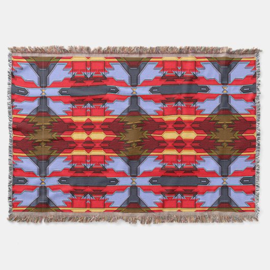 Moderne Native American 5 Throw Blanket Deken (Voorkant)
