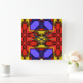 Moderne Native American 6 Clock Vierkante Klok (Huis)