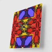Moderne Native American 6 Clock Vierkante Klok (Hoek)